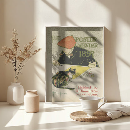 Edward Penfield Self Portrait - Poster / Art Print - interiör