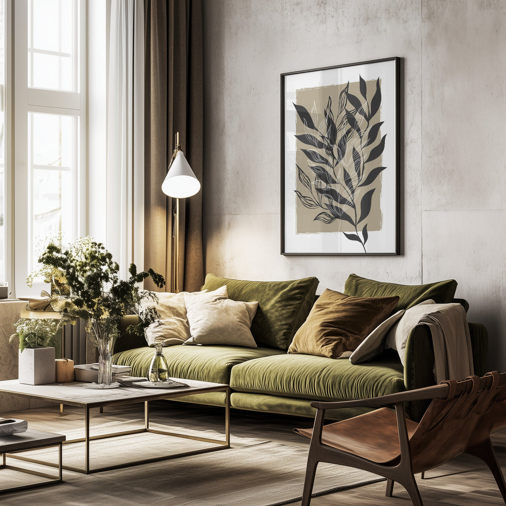 Black Seaweed - Poster / Art Print - interiör