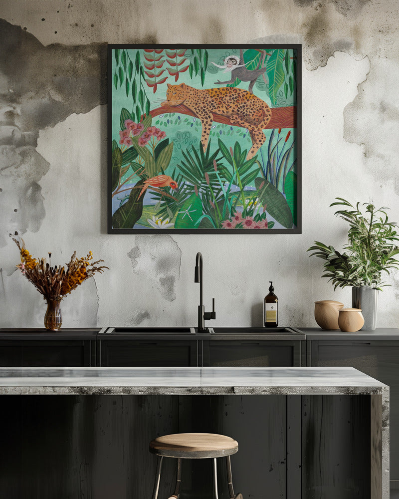 Leopard in the jungle - Poster / Art Print - interiör