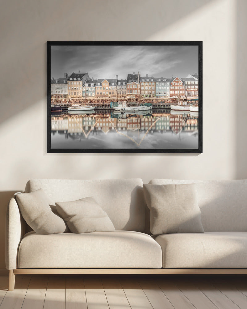 COPENHAGEN VINTAGE Nyhavn Idyllic Evening Impression - Poster / Art Print - interiör