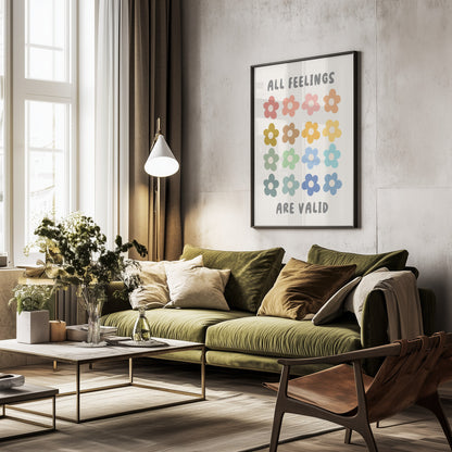 All Feelings Are Valid - Poster / Art Print - interiör