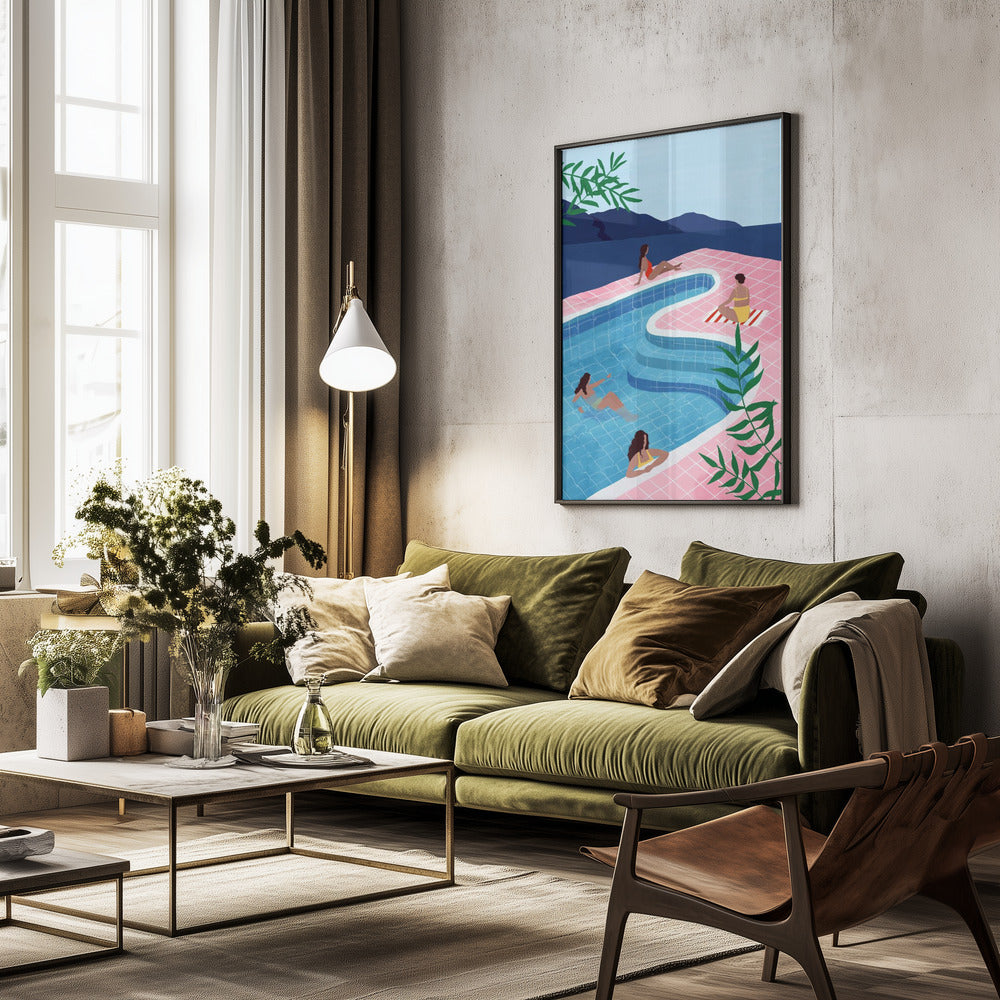 Pool Ladies - Poster / Art Print - interiör