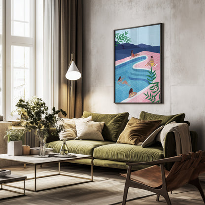 Pool Ladies - Poster / Art Print - interiör