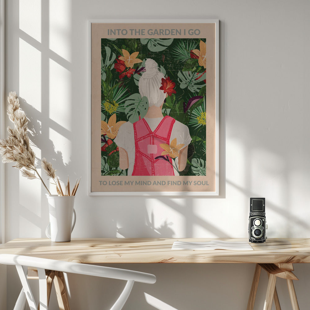 Into the Garden (grey) - Poster / Art Print - interiör