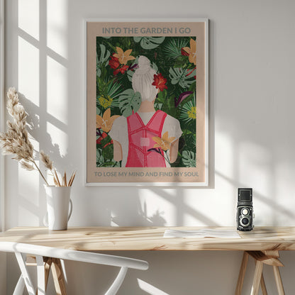 Into the Garden (grey) - Poster / Art Print - interiör
