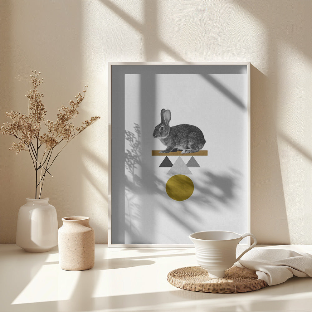 Tribal Rabbit - Poster / Art Print - interiör