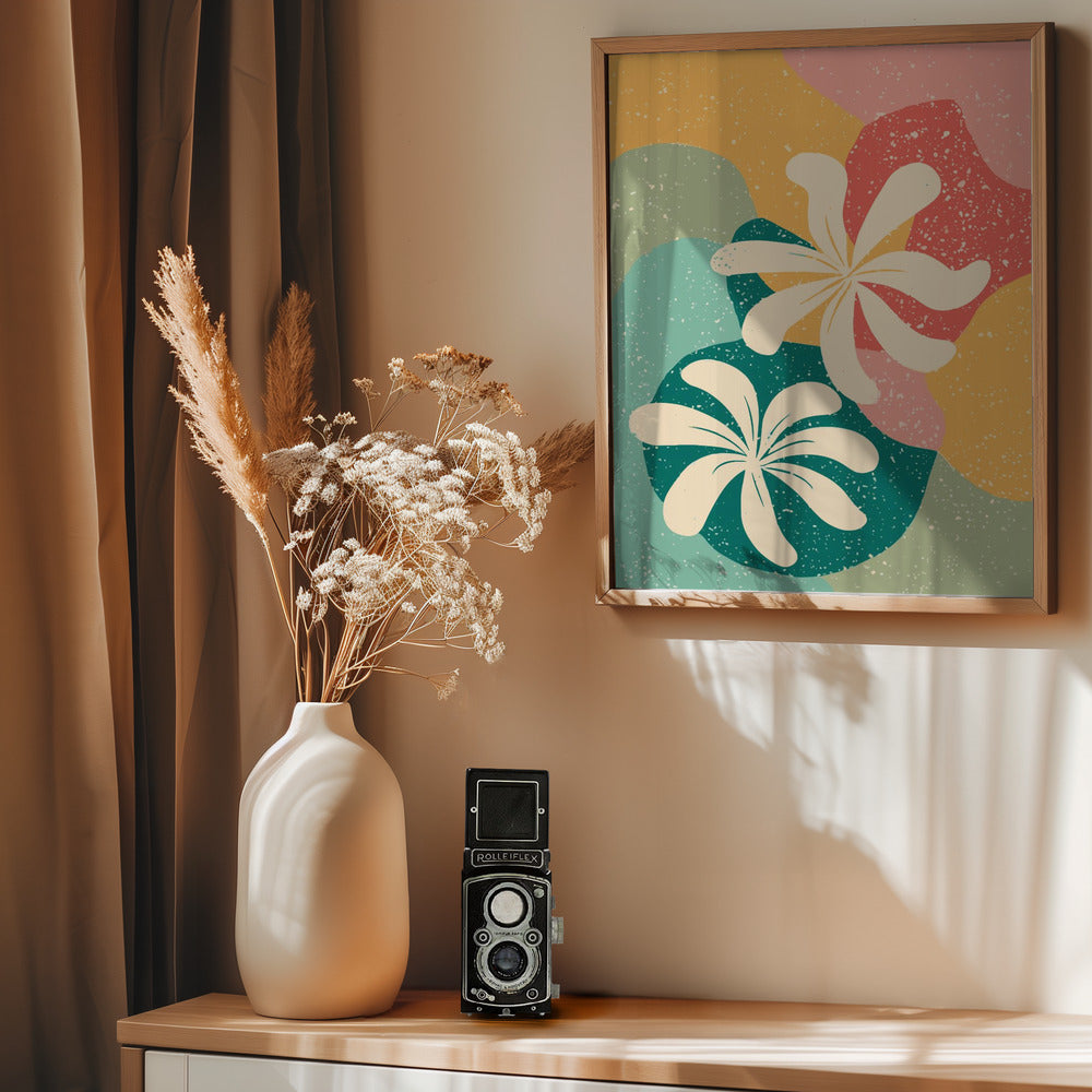 Abstract Flowers - Poster / Art Print - interiör