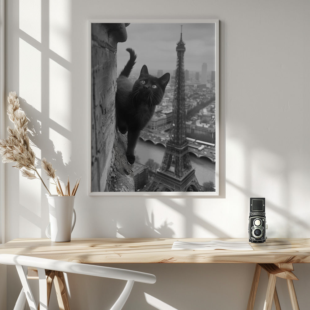 Kitty in Paris - Poster / Art Print - interiör