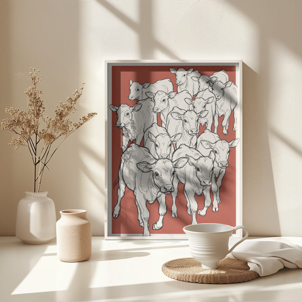 Cow Release - Poster / Art Print - interiör