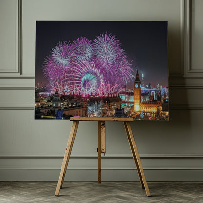 New Year Fireworks - Poster / Art Print - interiör