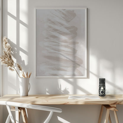 Beige Waves Two - Poster / Art Print - interiör