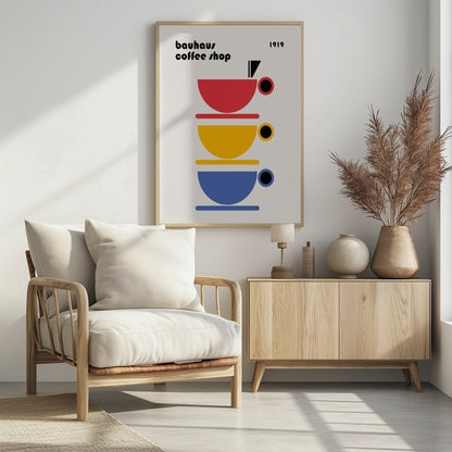 Bauhaus Coffee Minimalist - Poster / Art Print - interiör