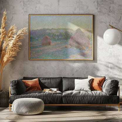 Stacks of Wheat, End of Summer (1890–1891) By Claude Monet - Poster / Art Print - interiör