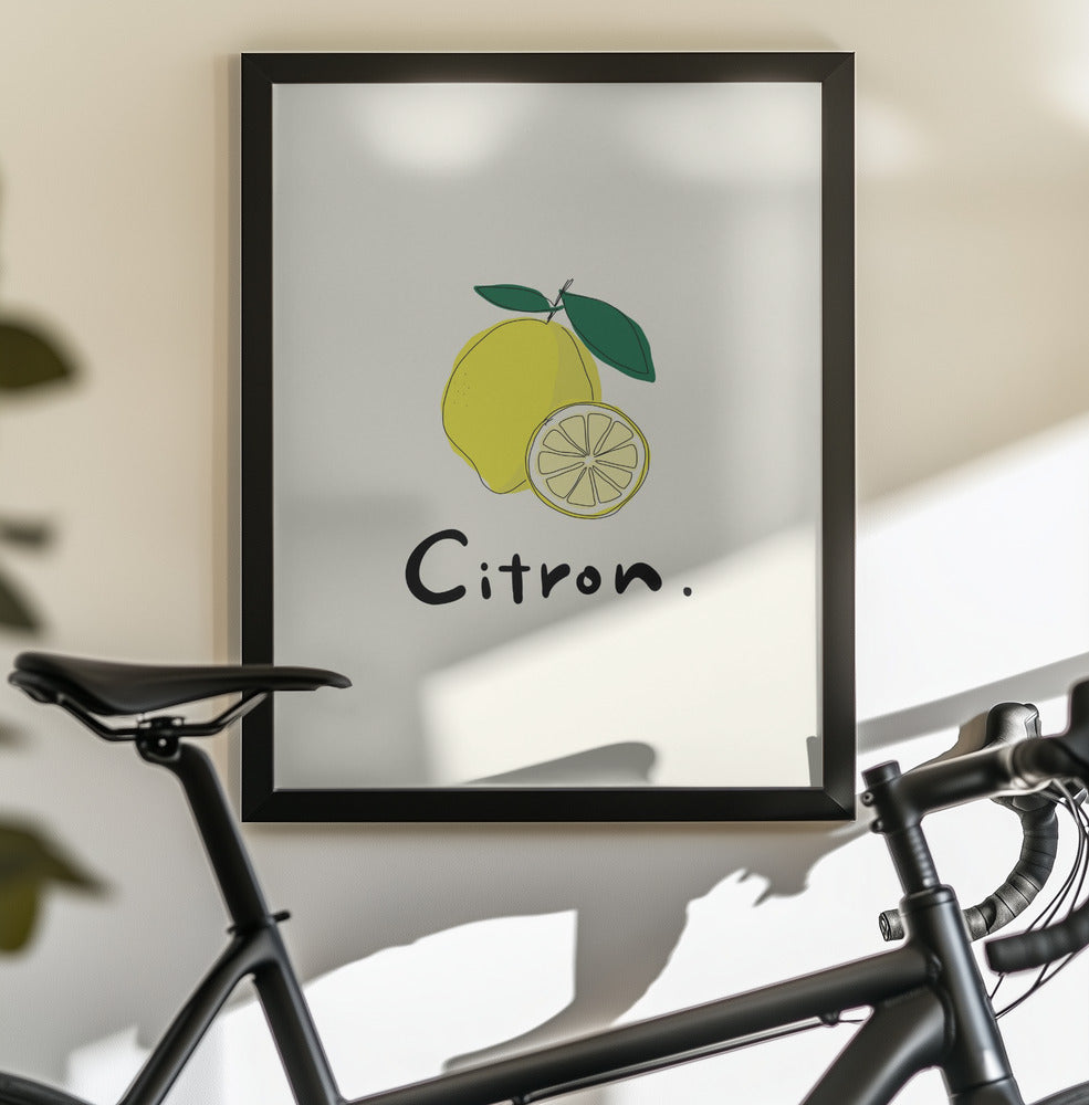 Modern French Fruits Collection "Lemon / Citron" - Poster / Art Print - interiör