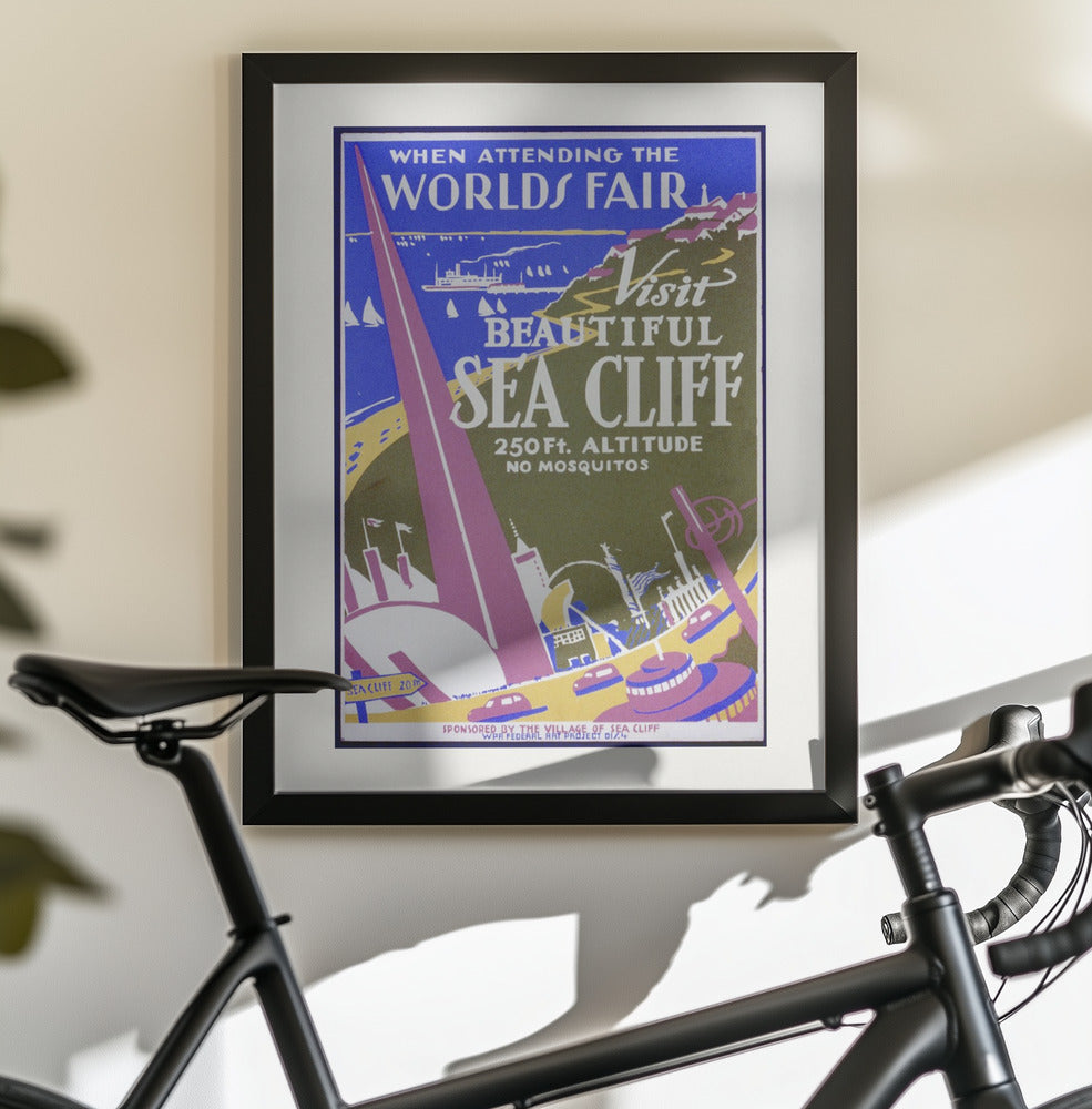 When Attending the Worlds Fair, Visit Beautiful Sea Cliff - Poster / Art Print - interiör