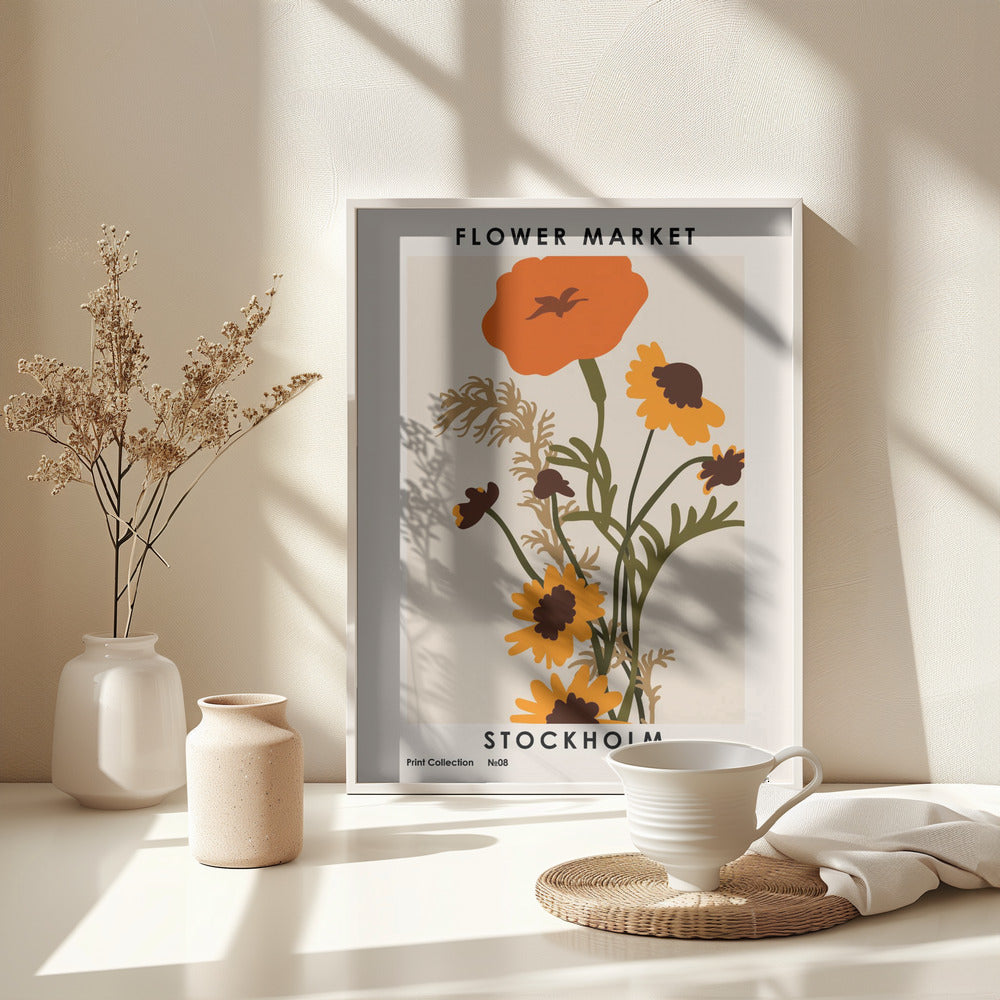 Flower Market. Stockholm - Poster / Art Print - interiör