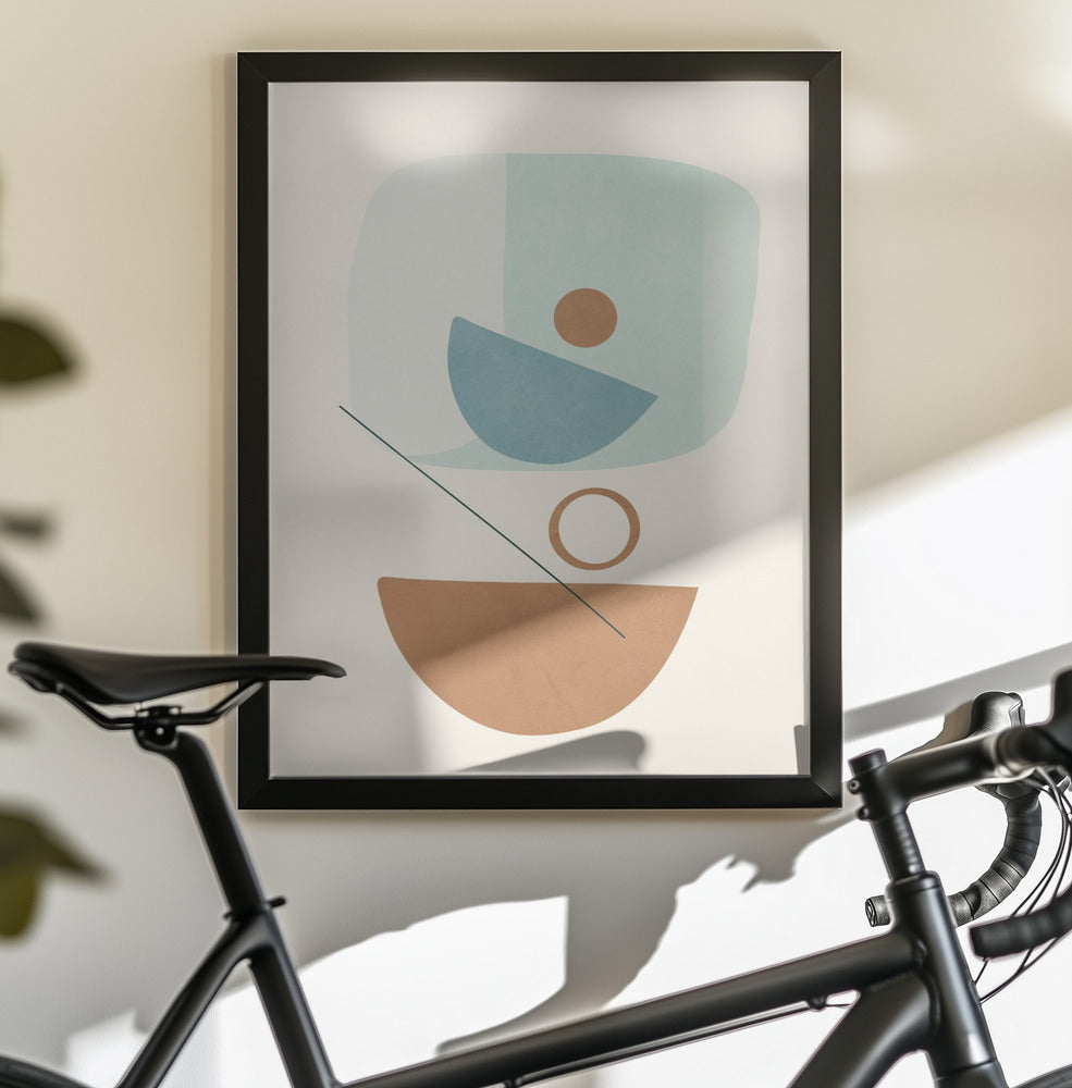 Azzurro Shapes No.4 - Poster / Art Print - interiör