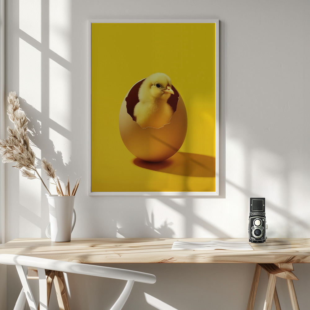 Yellow Chicken - Poster / Art Print - interiör