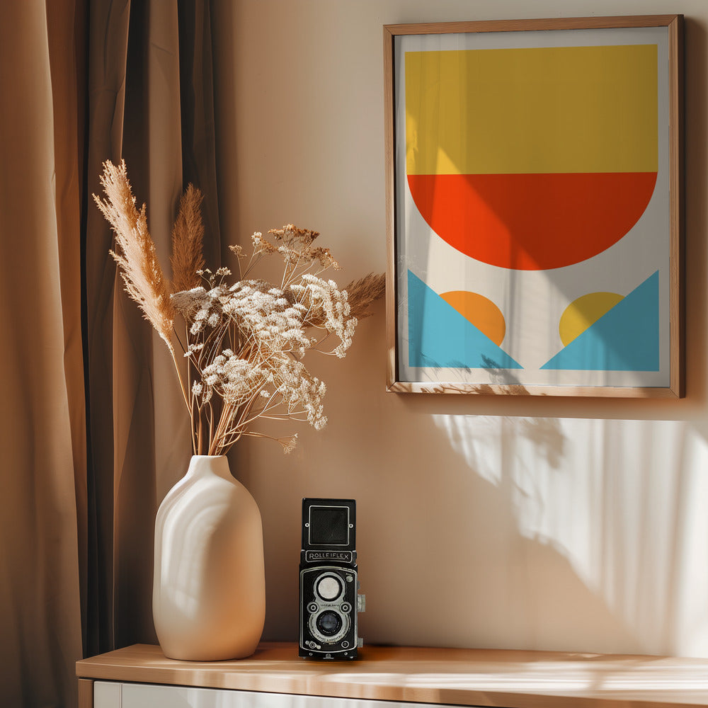 Bright Minimal Shapes Series #1 - Poster / Art Print - interiör