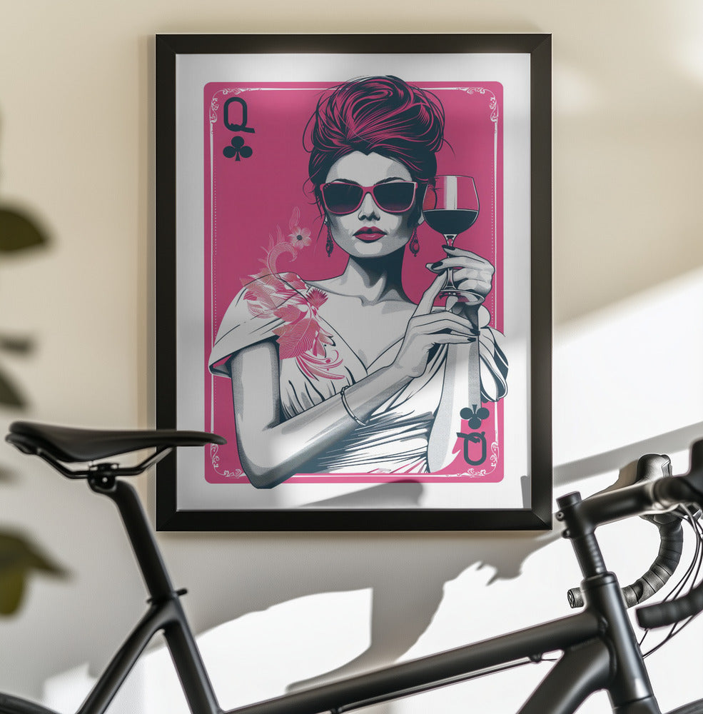 Queen of Clubs - Poster / Art Print - interiör