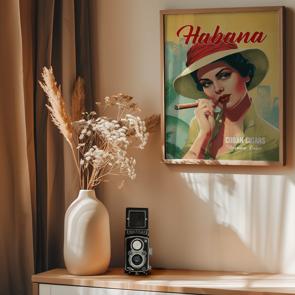 Habana - Cuban Cigars - Poster / Art Print - interiör