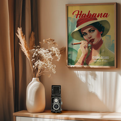 Habana - Cuban Cigars - Poster / Art Print - interiör