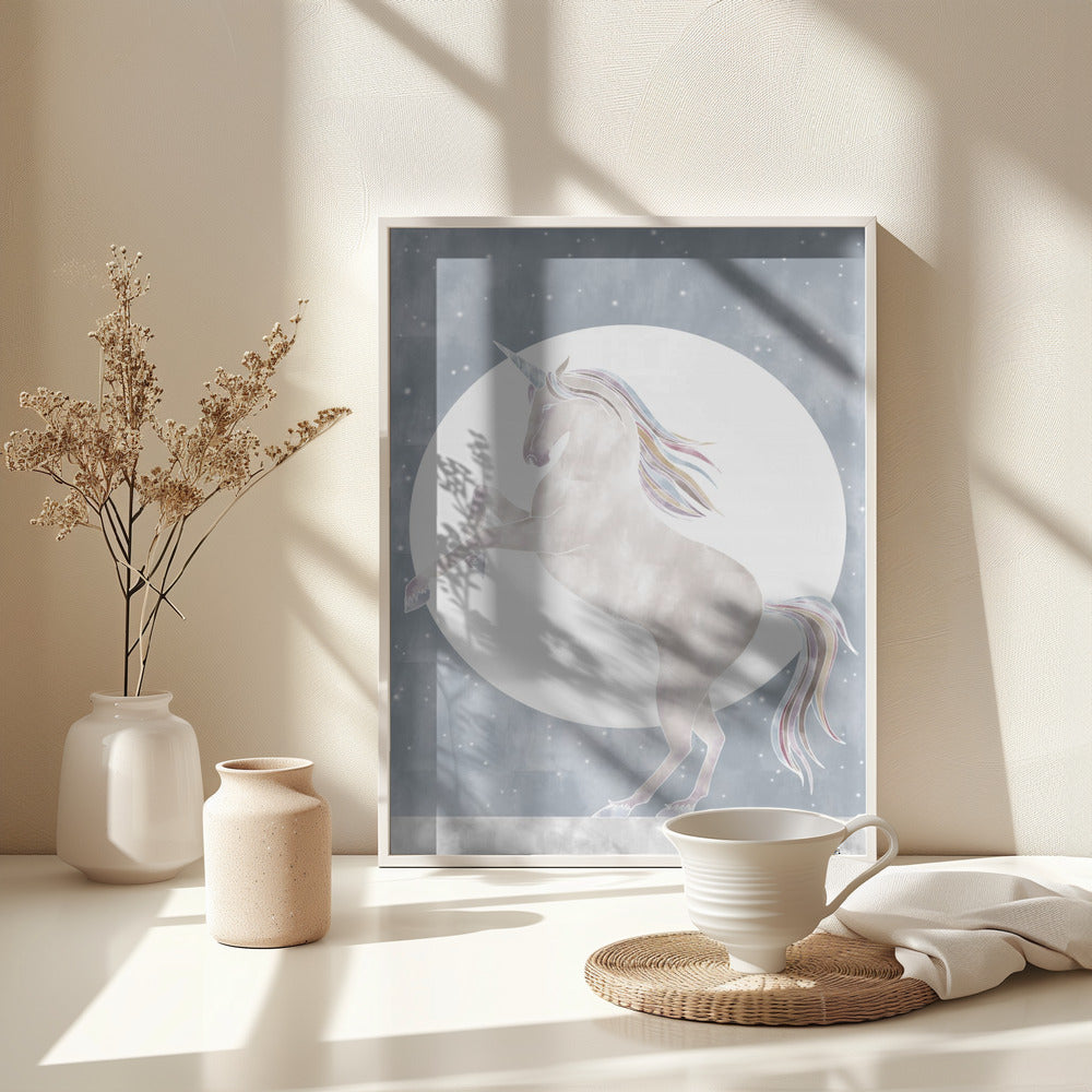 Rising Unicorn - Poster / Art Print - interiör