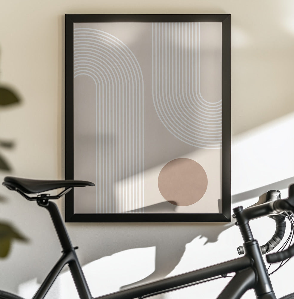 Beige Arc Poster No.1 - Poster / Art Print - interiör