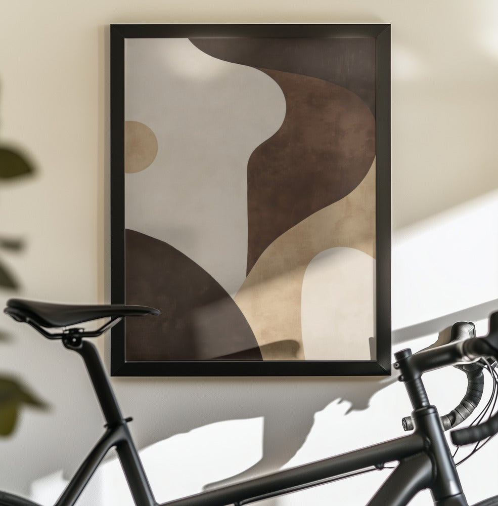 Brown Tones Geometric 2 - Poster / Art Print - interiör