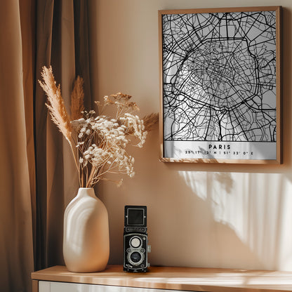 Black Maps 64 - Poster / Art Print - interiör