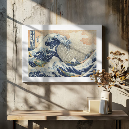 Under the Wave Off Kanagawa (1830 1833) - Poster / Art Print - interiör