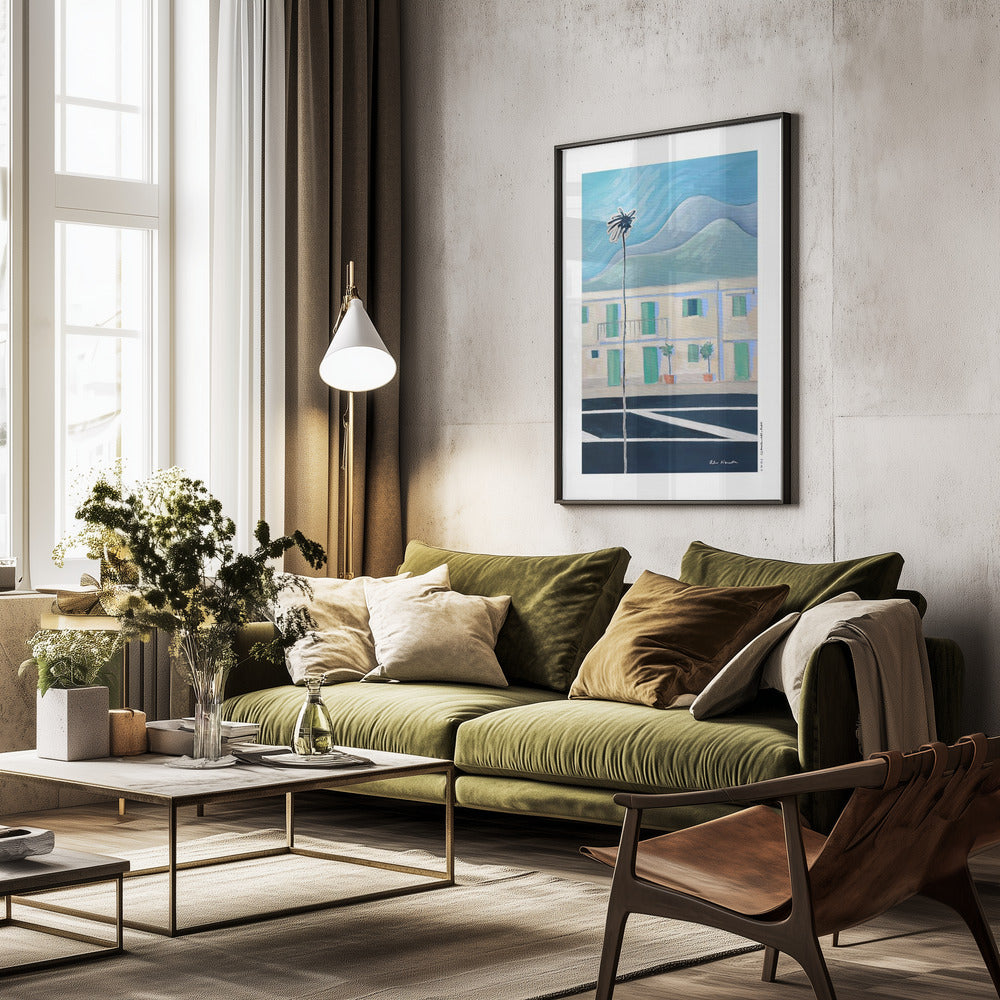 Alpes Maritimes With Palm Tree - Poster / Art Print - interiör