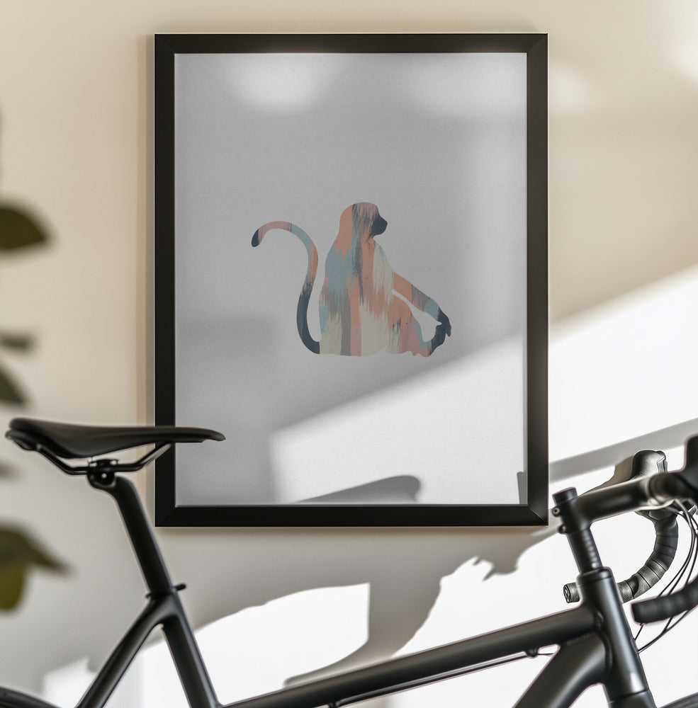 Pastel Monkey - Poster / Art Print - interiör