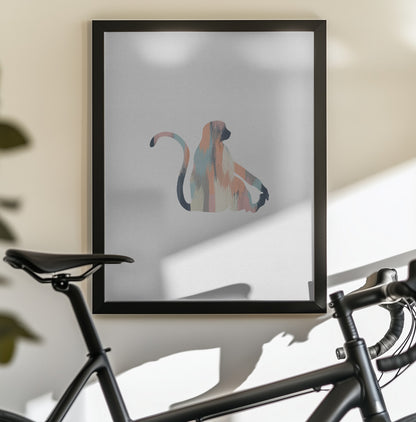 Pastel Monkey - Poster / Art Print - interiör