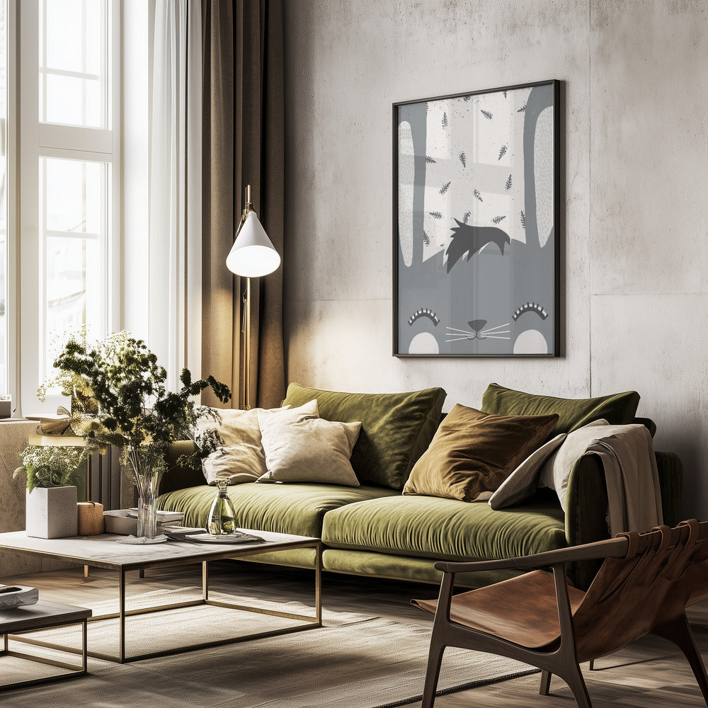 Little Bunny - Poster / Art Print - interiör