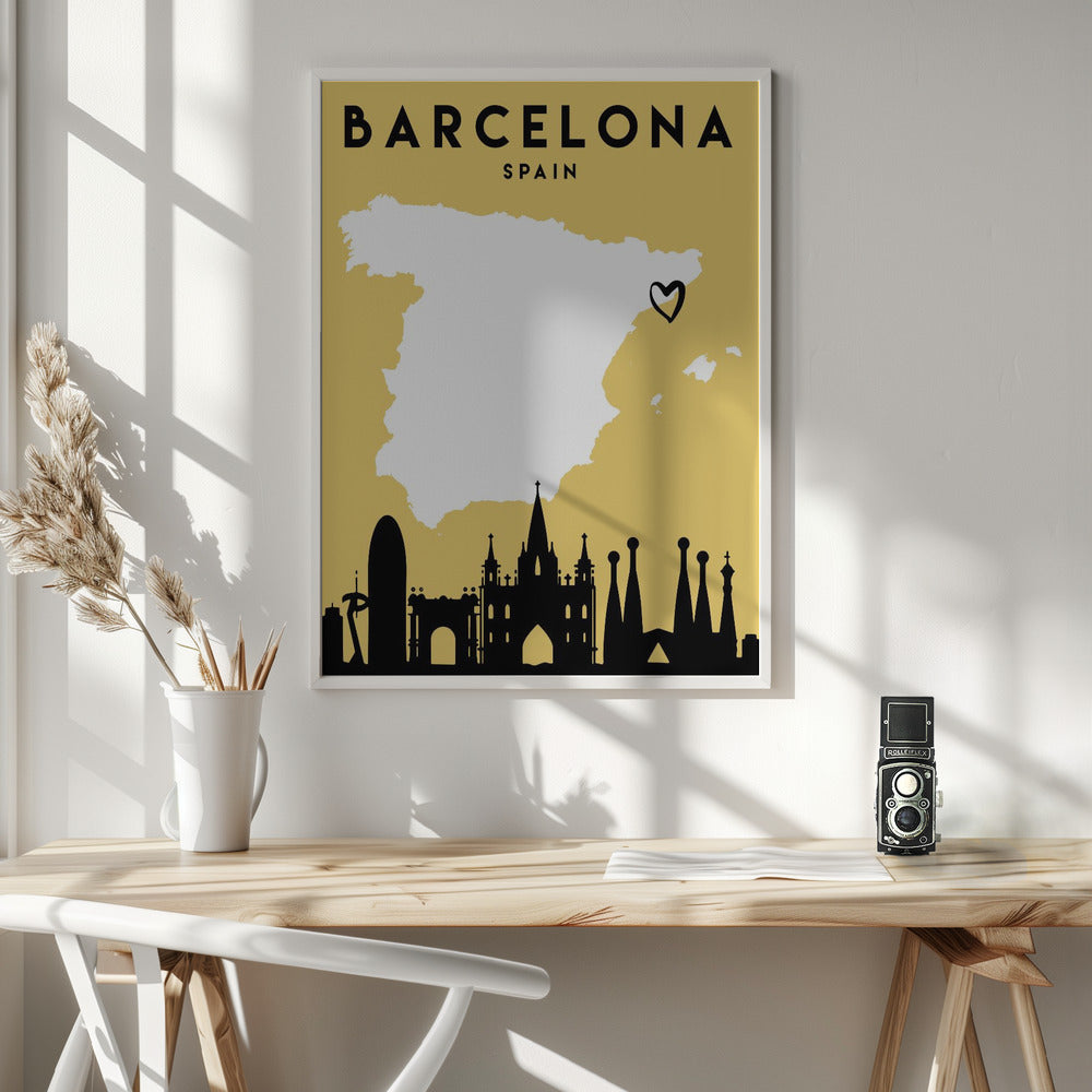 City Love Maps 09 - Poster / Art Print - interiör