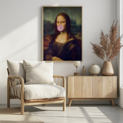 Mona Lisa Bubble Gum - Poster / Art Print - interiör