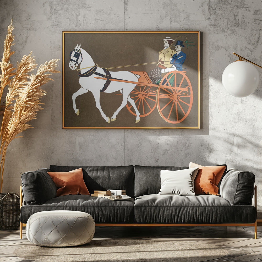 Women In Carriage (ca. 1890–1907) - Poster / Art Print - interiör
