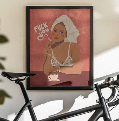 Fuck you - Poster / Art Print - interiör