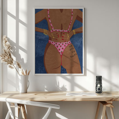 My ass my rules - Poster / Art Print - interiör