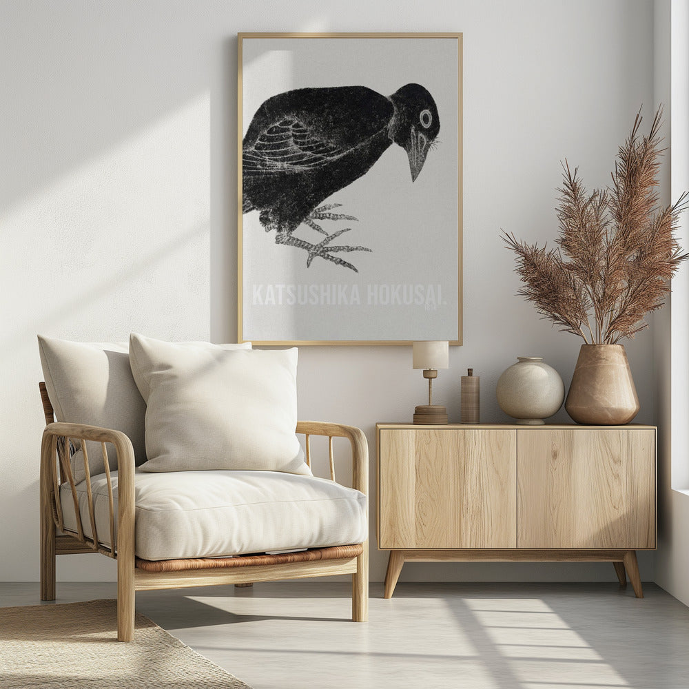 Katsushika Hokusai's Bird 1814 - Poster / Art Print - interiör