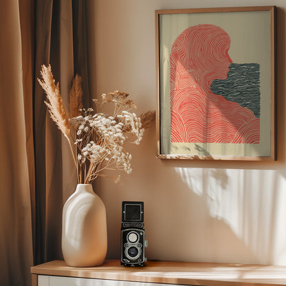 She and the Sea - Poster / Art Print - interiör