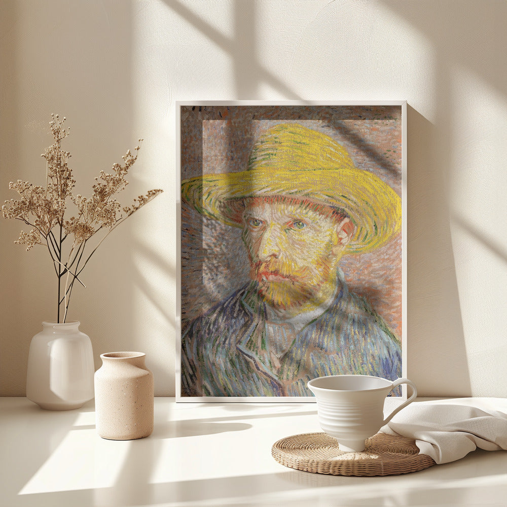 Self Portrait With Straw Hat - Poster / Art Print - interiör