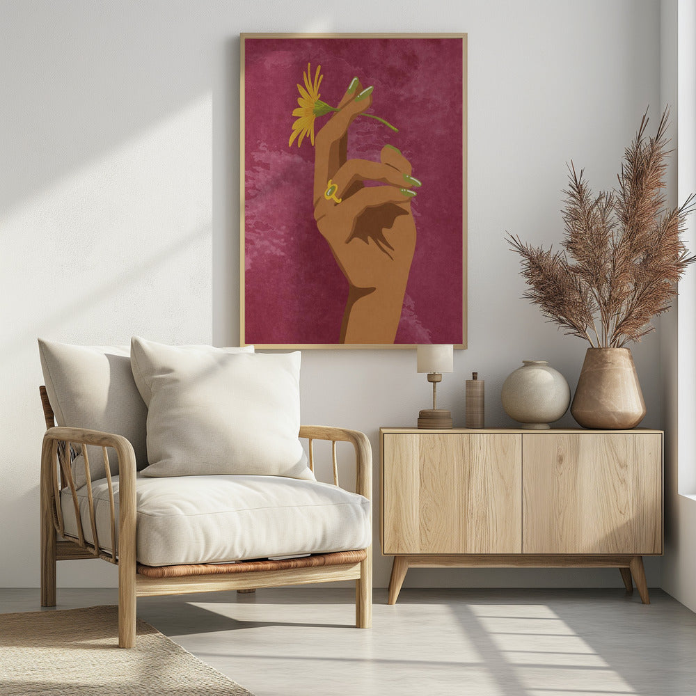 Smoking Flower - Poster / Art Print - interiör