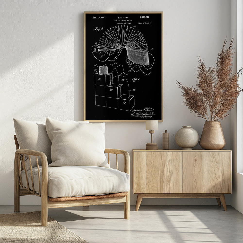 Toy and Process of Use Patent 1947 - Poster / Art Print - interiör