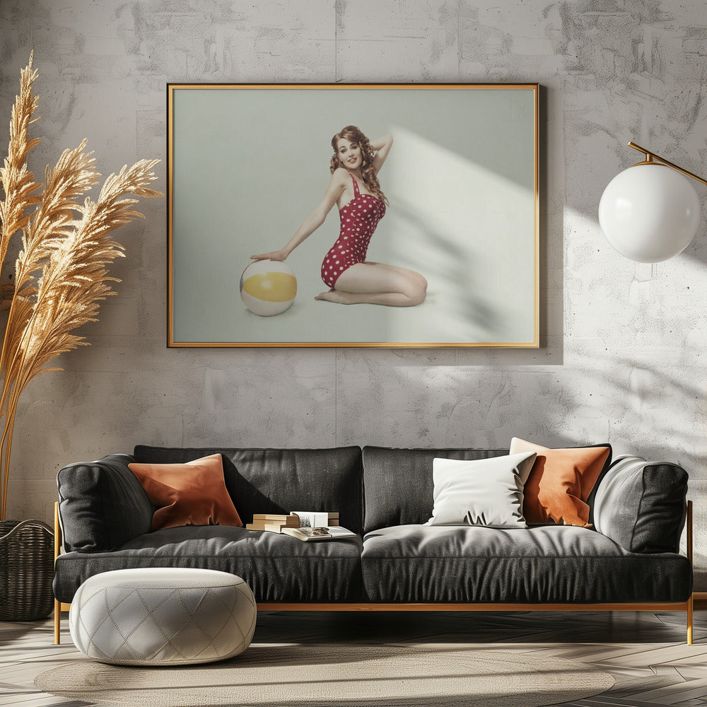 Beach Pin up - Poster / Art Print - interiör