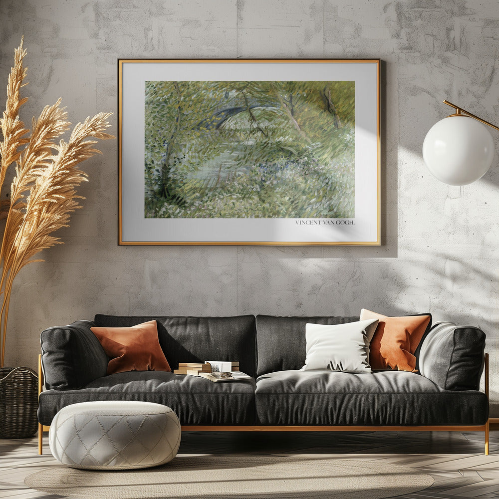 River Bank In Springtime (1887) Horisontal - Poster / Art Print - interiör