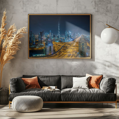Blue city - Poster / Art Print - interiör