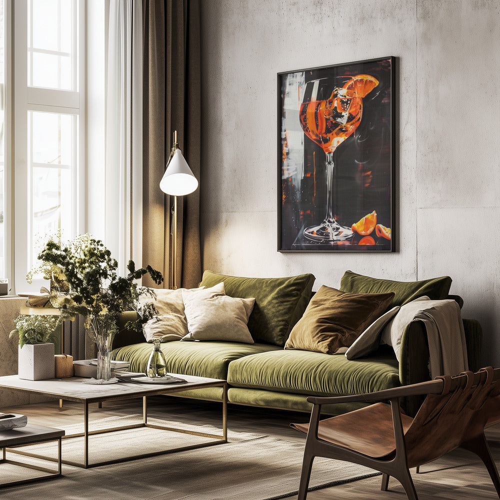 Aperol Spritz Dark Edition - Poster / Art Print - interiör