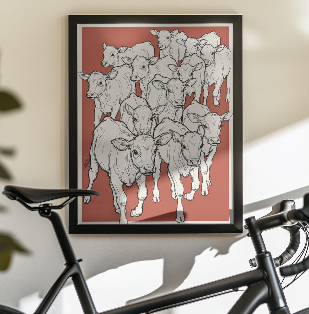 Cow Release - Poster / Art Print - interiör